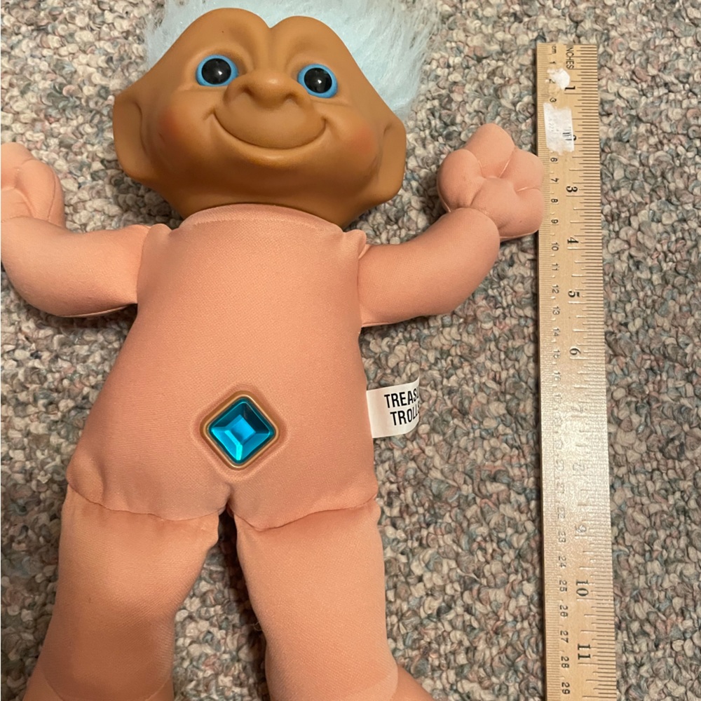 Vintage Troll Russ Doll Blue Hair